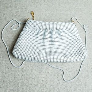 White Vintage Elka Chain Clutch